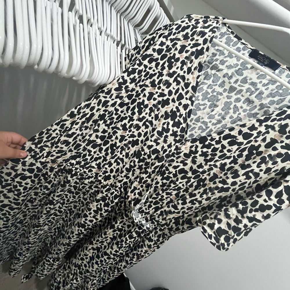 RACHEL Rachel Roy Gray Animal Print Dress